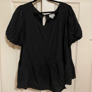 Puff sleeve peplum blouse!